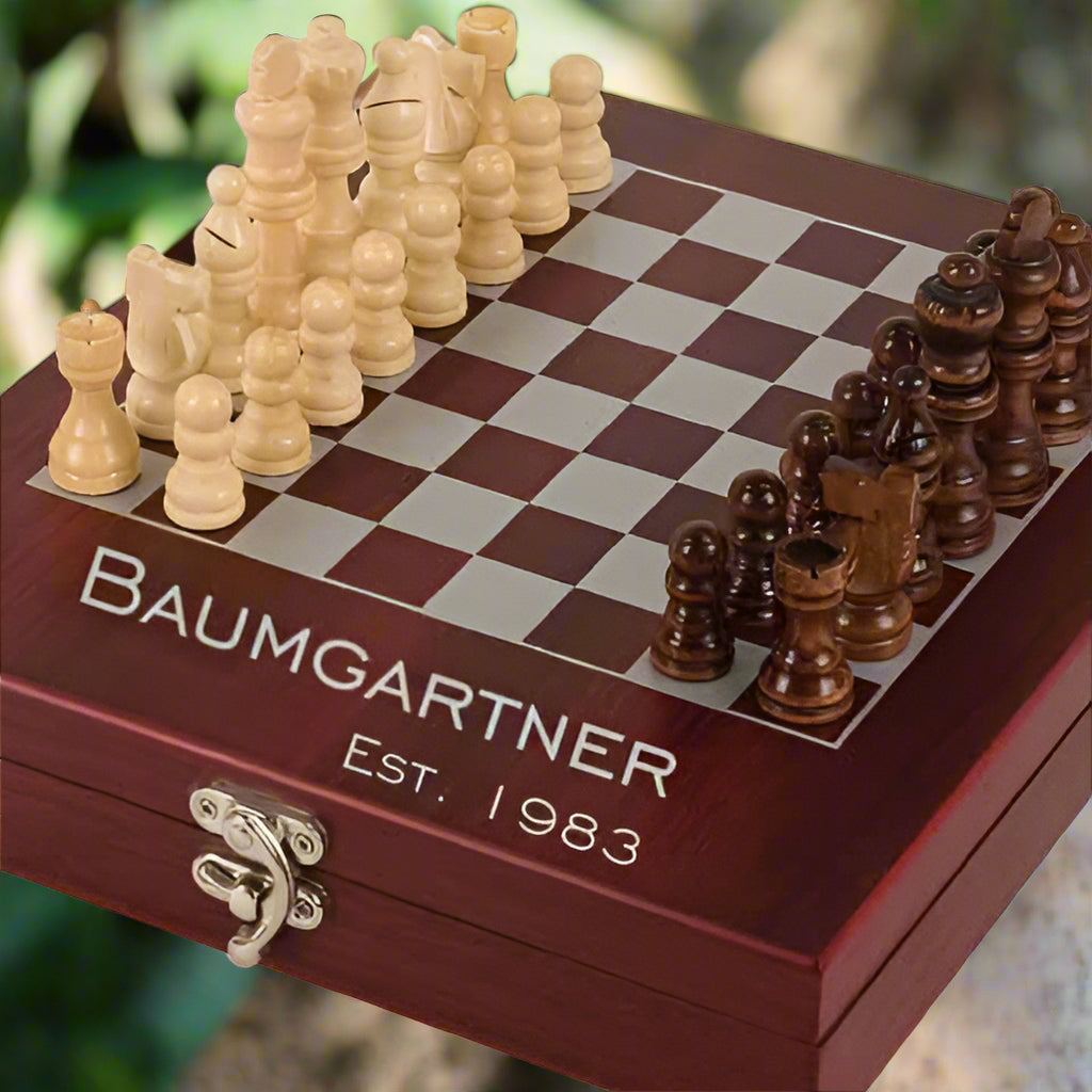 Travel Chess Set - Rosewood Finish Chess Set image 0