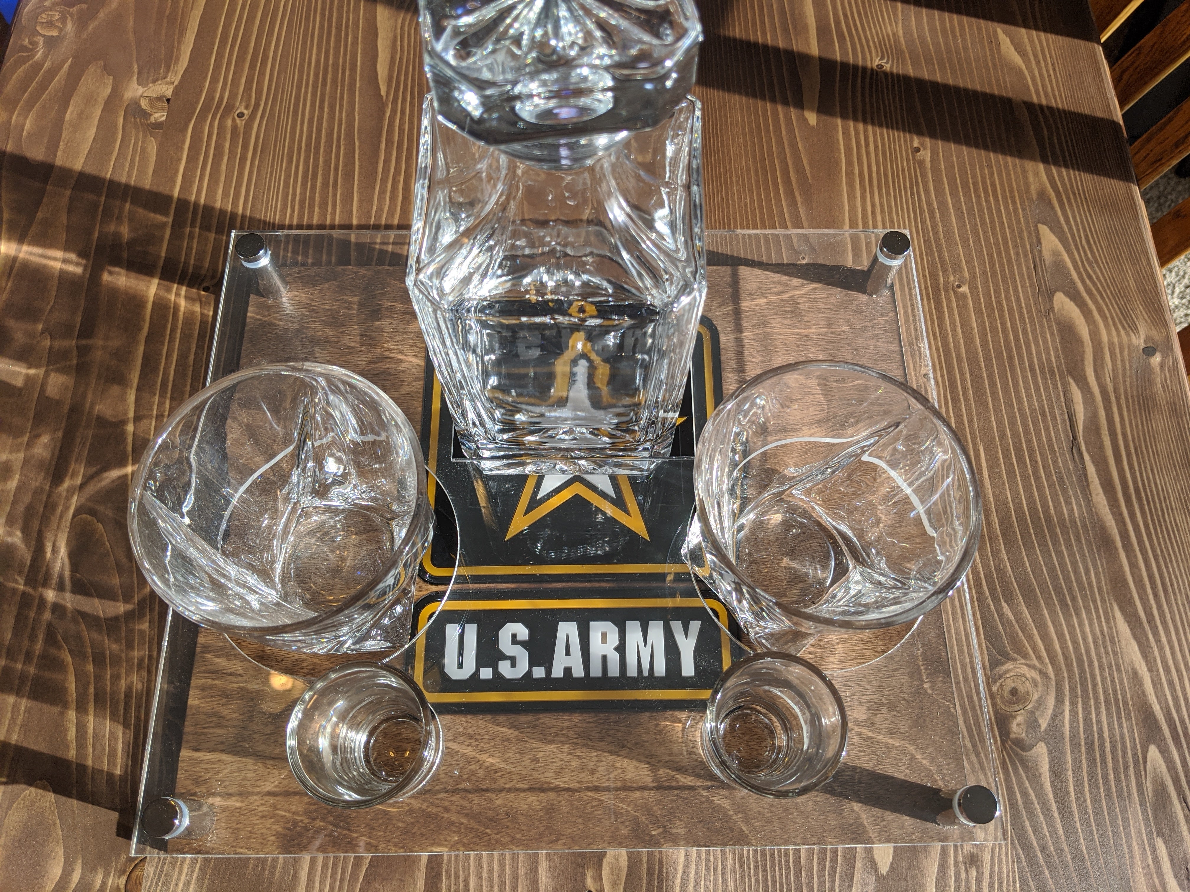 Wood and Acrylic Decanter image 0