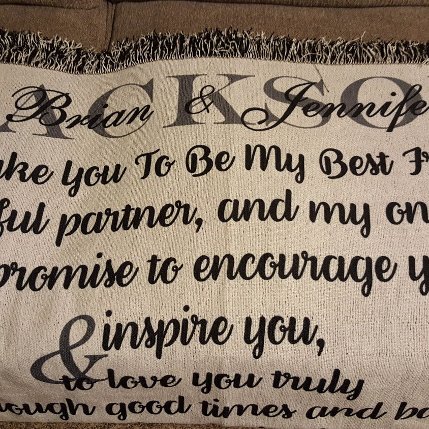 Wedding Vows Keepsake Blanket image 1