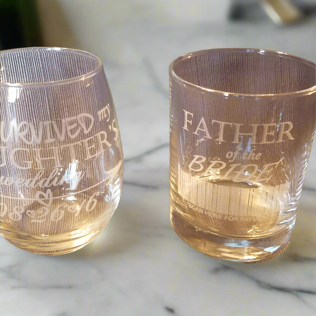 Engraved Parent Wedding Glases