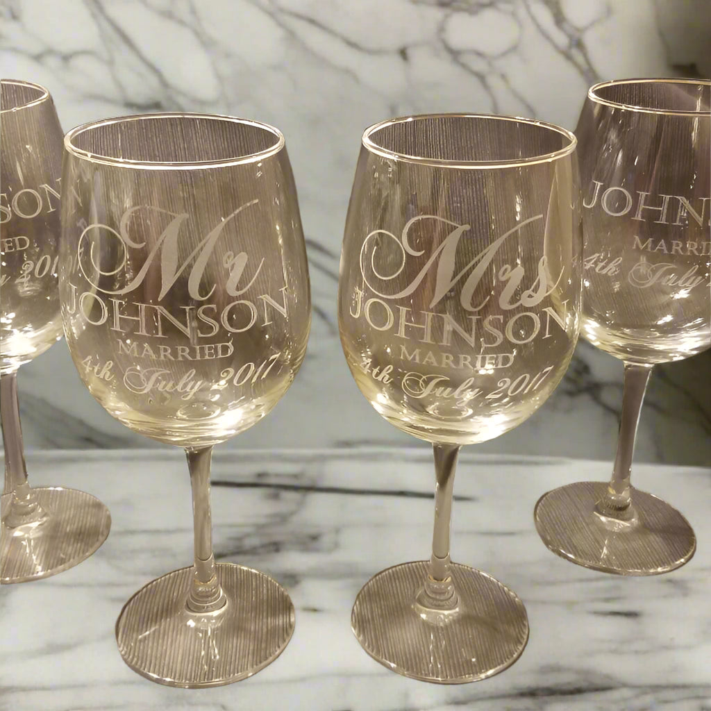 Engraved Wine Glasses